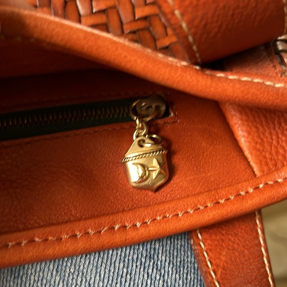 Vintage 1996 Barry Keiselstein-Cord Woven Leather Handbag-Italy - Brown/Caramel - Picture 11 of 13